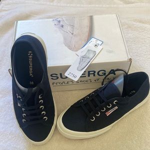 Superga Black Canvas Sneakers